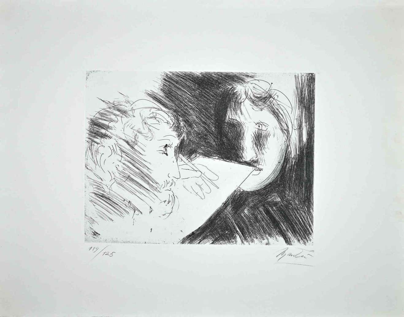 Giacomo Manzú, Double Portrait Giacomo Manzú, Double Portrait