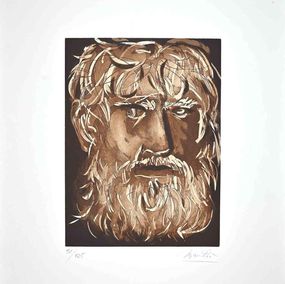 Print, Portrait of King Oedipus, Giacomo Manzú
