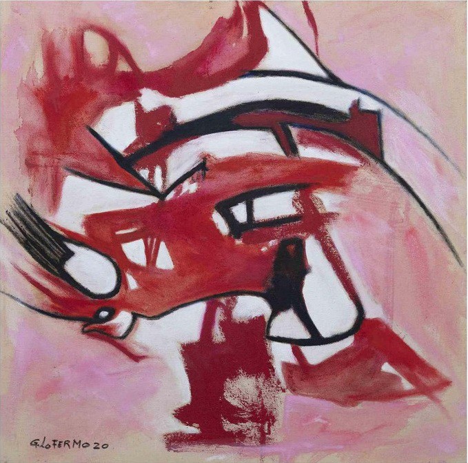Giorgio Lo Fermo, Pink and Red Composition Giorgio Lo Fermo, Pink and Red Composition