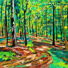 Painting, June - Forest, Karl-Karol Chrobok