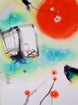 Painting, Printemps arrive en bas, Sounya Whang