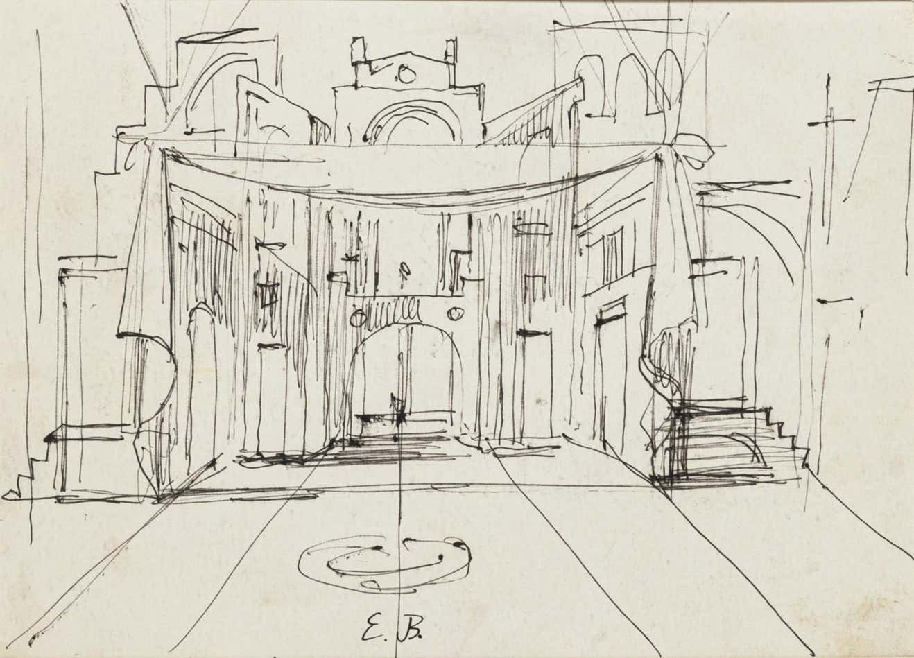 Eugene Berman, Theatrical Scene Eugene Berman, Theatrical Scene