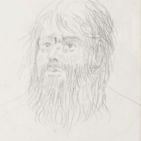 Fine Art Drawings, Head of Man, Eugene Berman