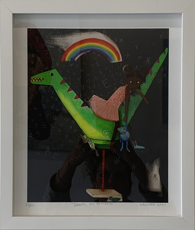 Delisha McKinney, Damsel in Distress, Print on Hahnemuehle fine art paper