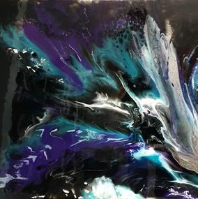 Painting, L'orchidée bleue, Sabrina Viola