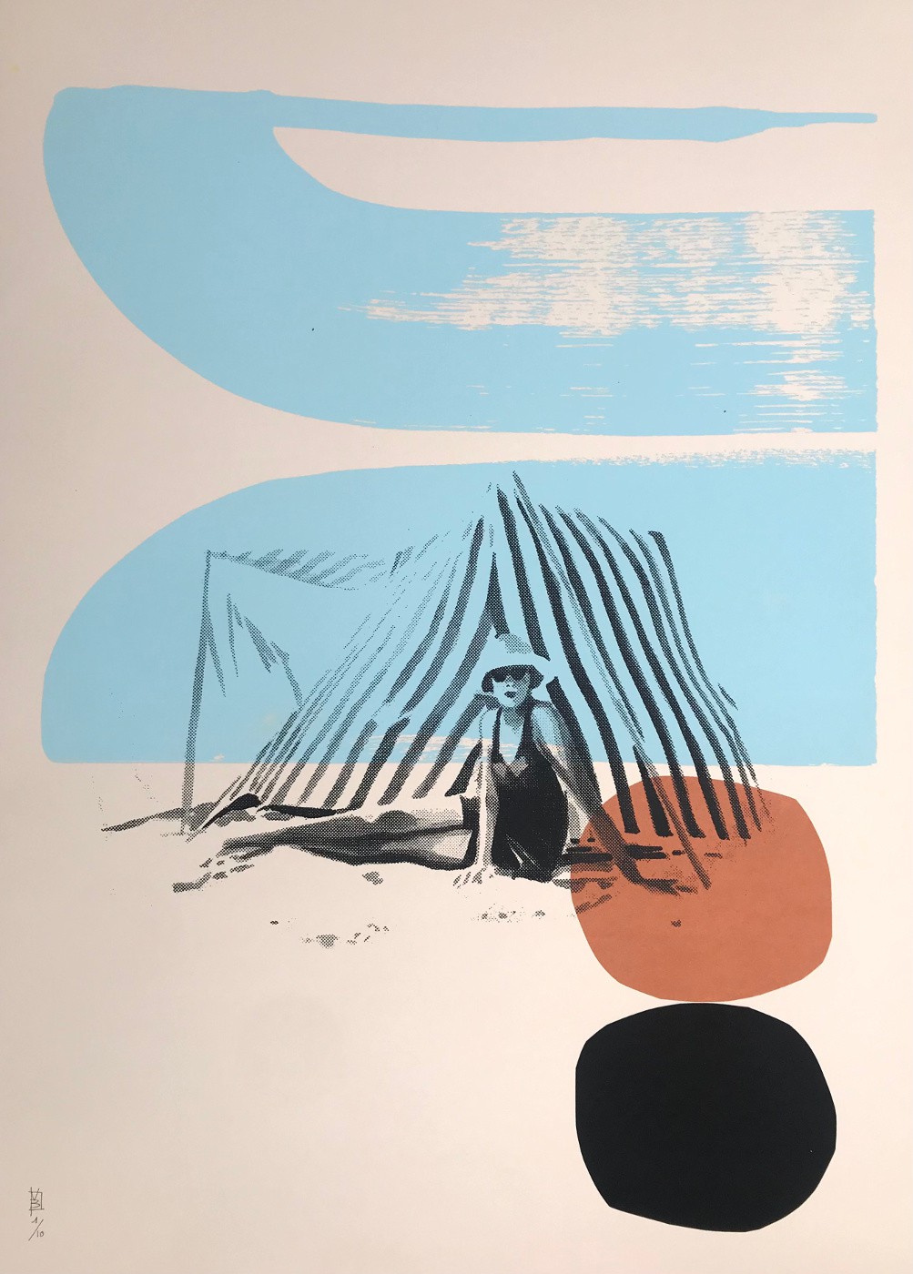 Valérie Betoulaud, Vent d'été - bleu Valérie Betoulaud, Vent d'été - bleu