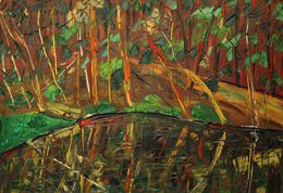 Painting, Reflection in the water, Karl-Karol Chrobok
