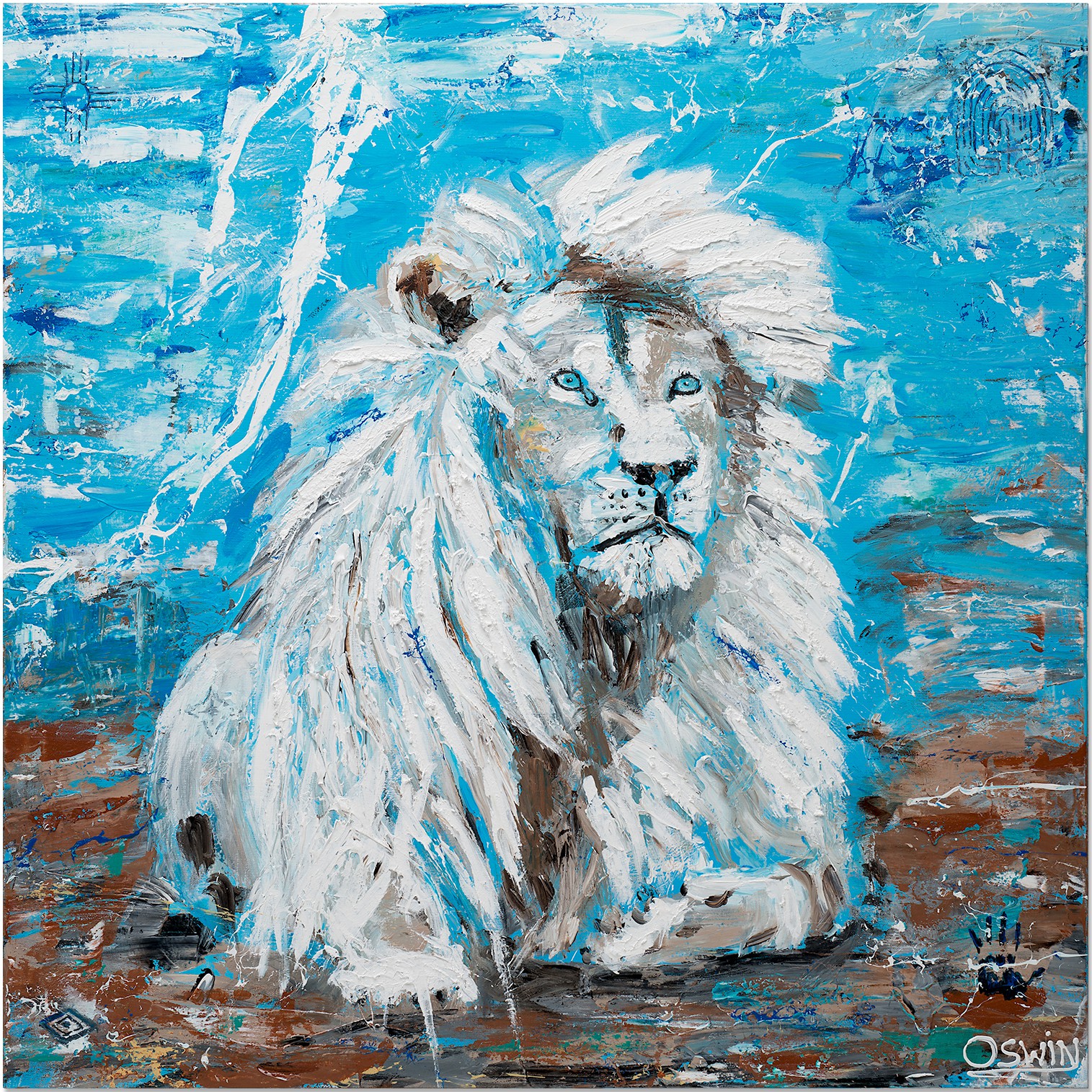 Oswin Gesselli, Lion - WHITE LION - King of Kings Oswin Gesselli, Lion - WHITE LION - King of Kings