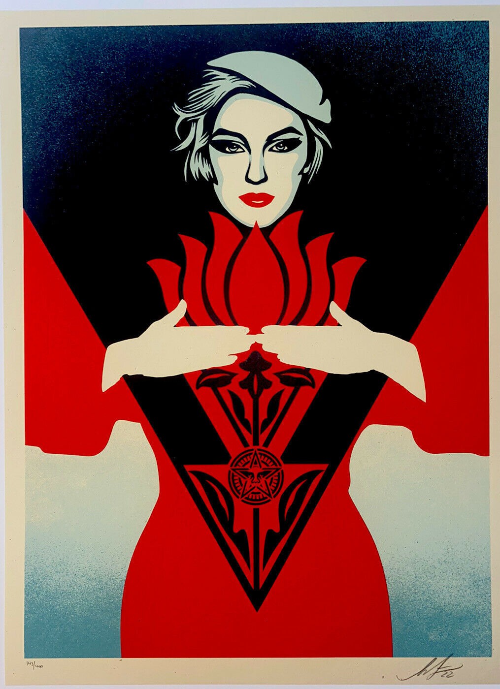 Shepard Fairey (Obey), Flower Woman (Red) Shepard Fairey (Obey), Flower Woman (Red)