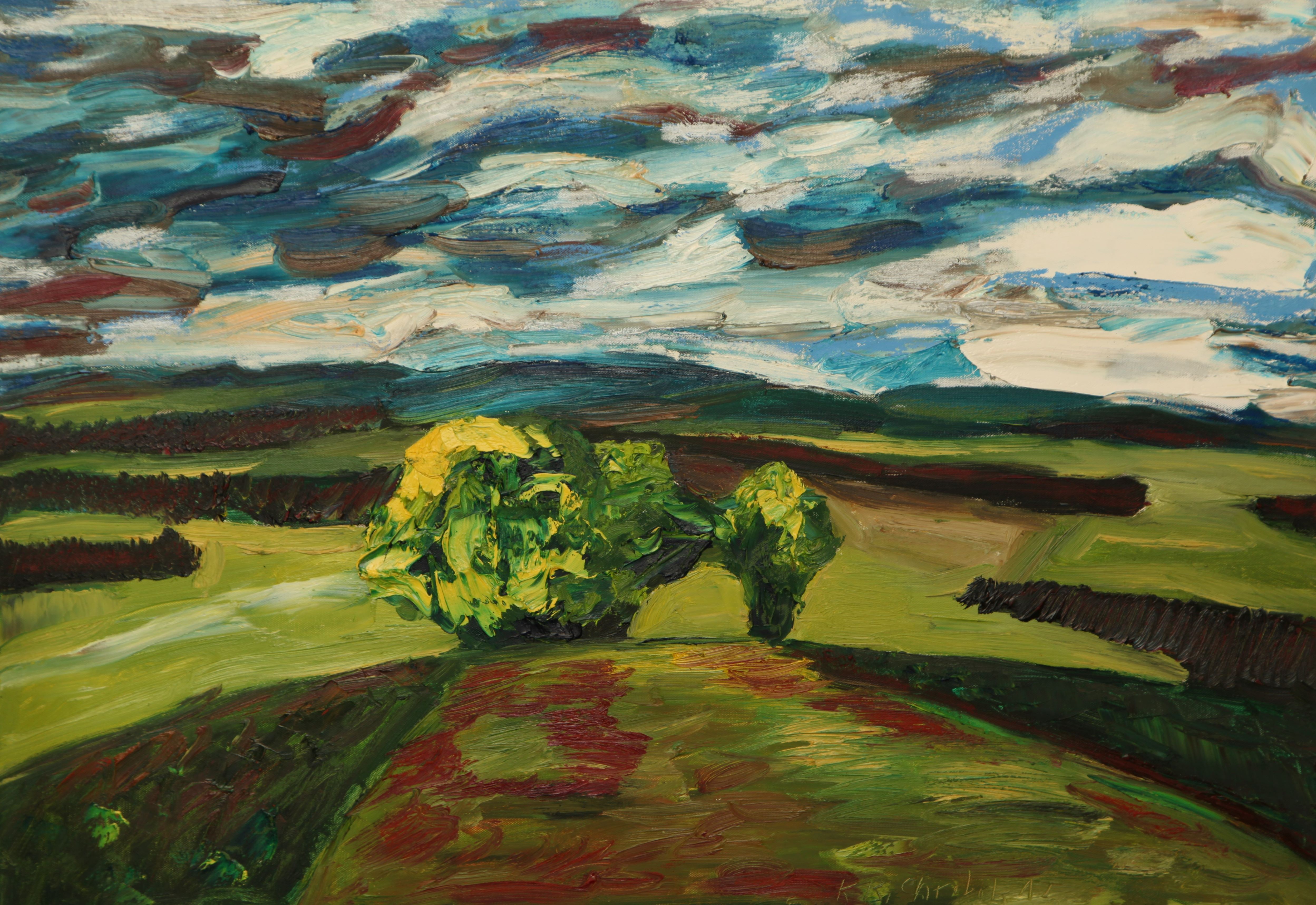 Karl-Karol Chrobok, Panorama with group of trees Karl-Karol Chrobok, Panorama with group of trees