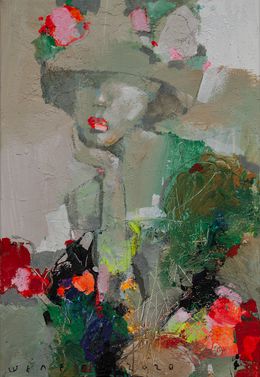 Painting, Flower girl, Victor Sheleg
