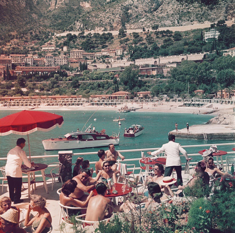 Slim Aarons, Cafe Terrace In Nice Slim Aarons, Cafe Terrace In Nice