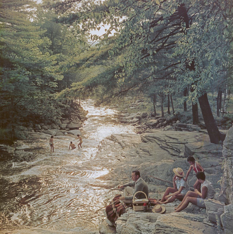 Slim Aarons, Campbell Falls Picnic Slim Aarons, Campbell Falls Picnic