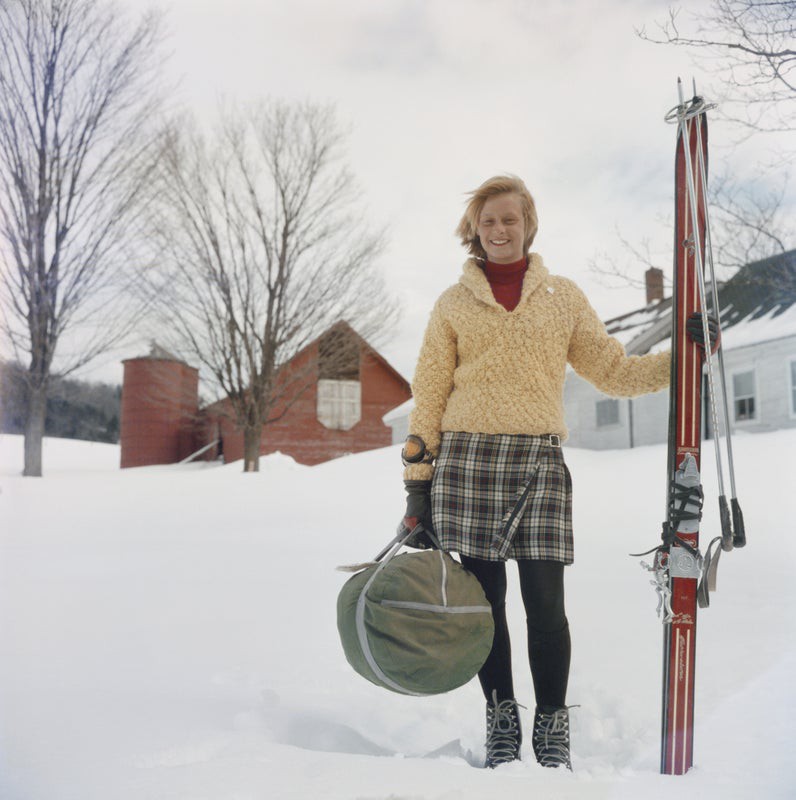 Slim Aarons, Skiing Waitress Slim Aarons, Skiing Waitress
