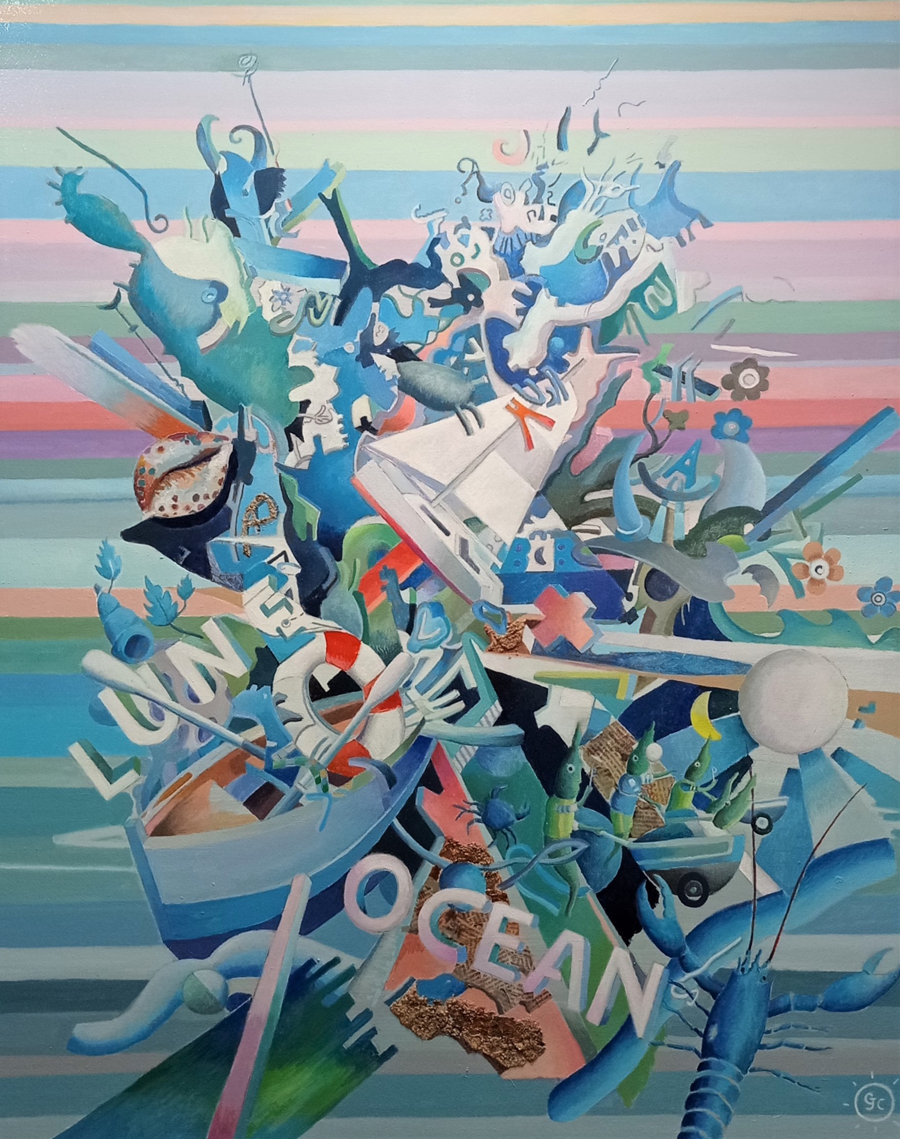 Ocean by Jean-Charles Gautier, 2021 | Painting | Artsper