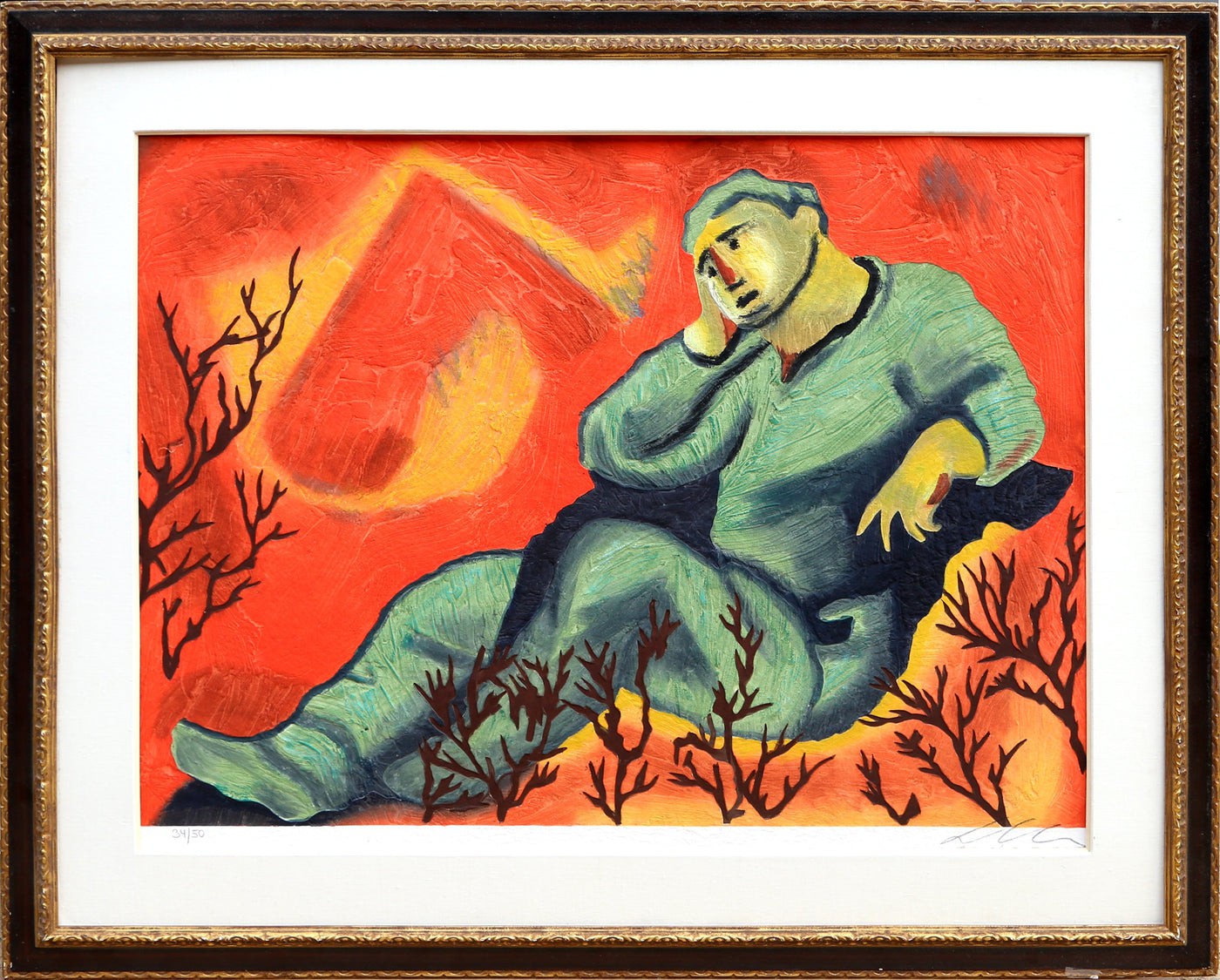 Sandro Chia, Thinking Man from Ten Masterprints Sandro Chia, Thinking Man from Ten Masterprints