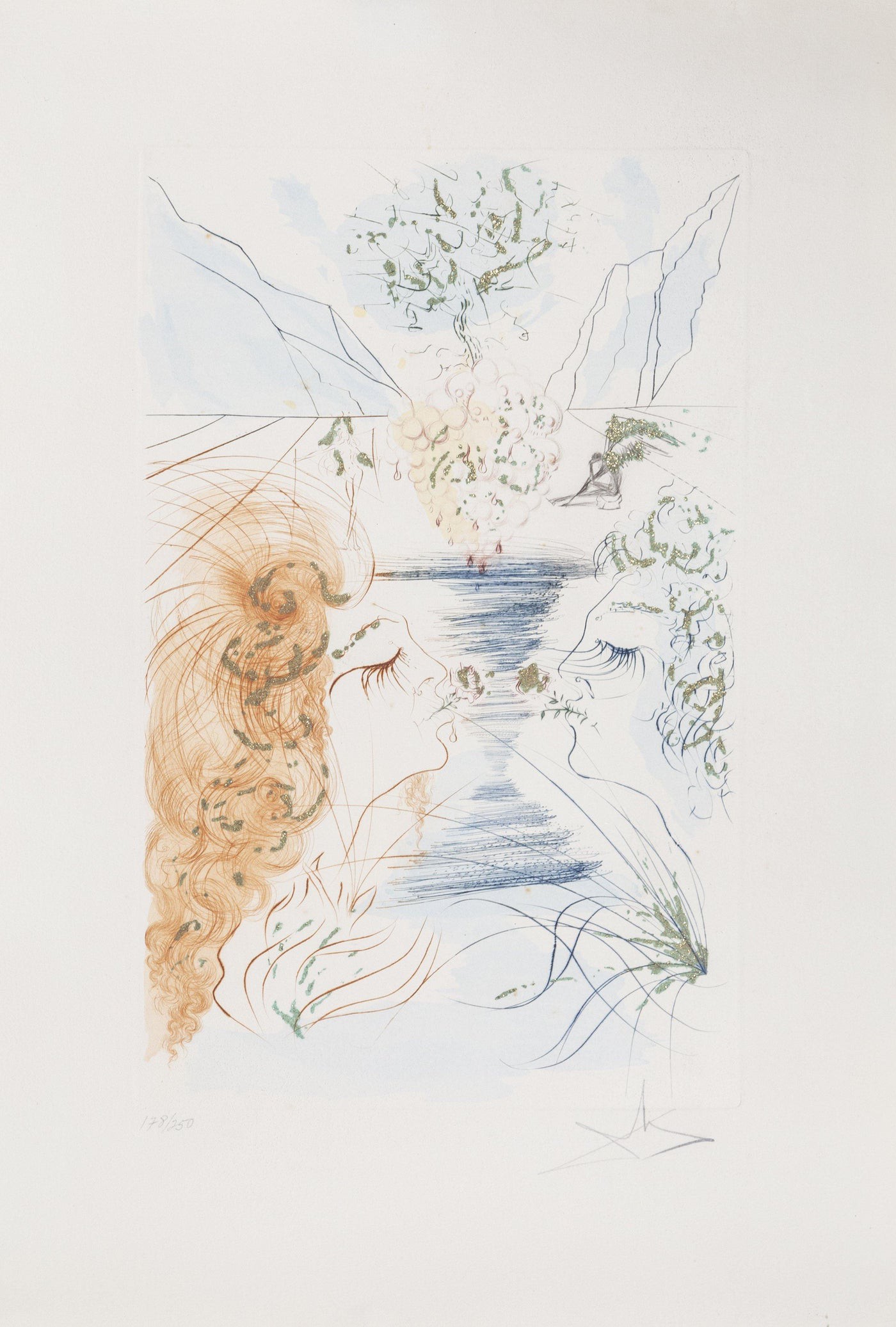 Salvador Dali, Let him kiss me... from Song of Songs of King Solomon Salvador Dali, Let him kiss me... from Song of Songs of King Solomon