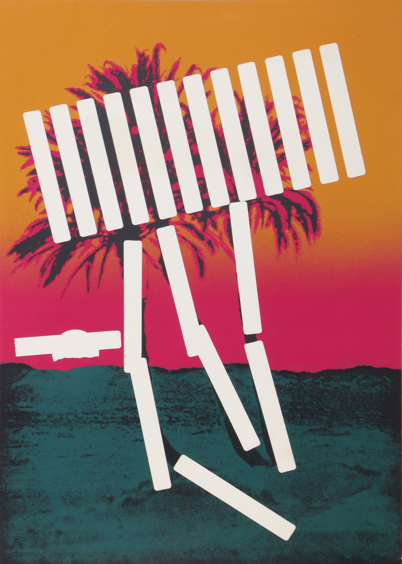 Menashe Kadishman, Pink Palm Menashe Kadishman, Pink Palm