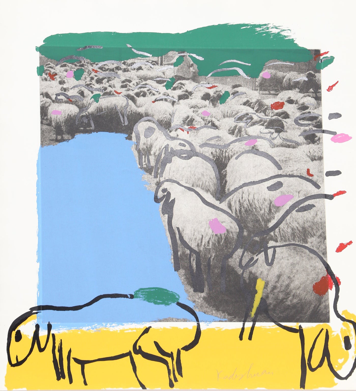 Menashe Kadishman, Sheep Portfolio 7 Menashe Kadishman, Sheep Portfolio 7