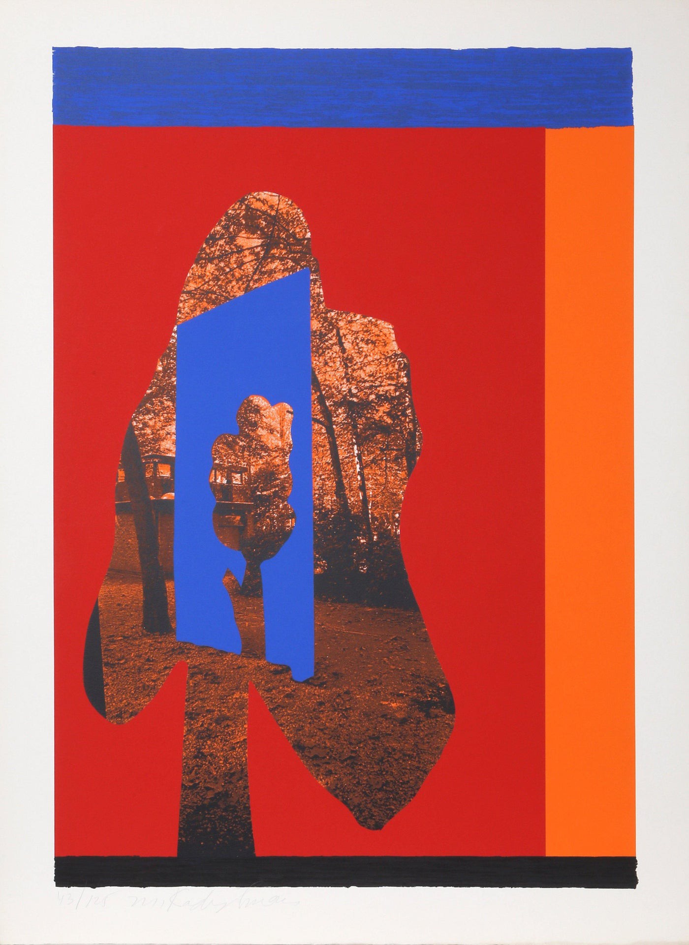 Menashe Kadishman, Tree in Tree (Red and Orange) Menashe Kadishman, Tree in Tree (Red and Orange)