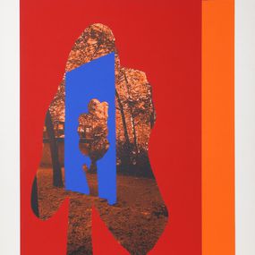 Print, Tree in Tree (Red and Orange), Menashe Kadishman