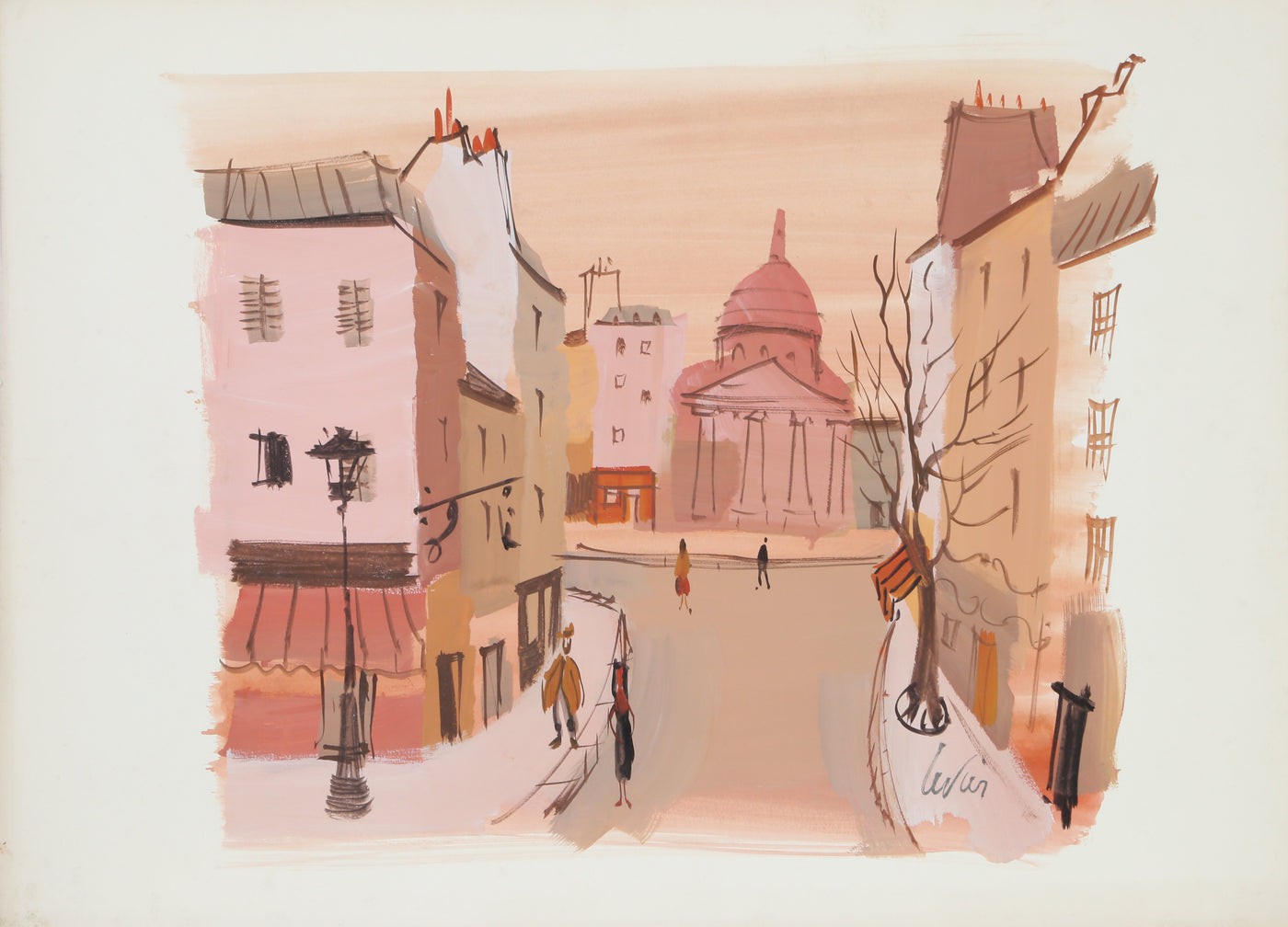 Charles Levier, Rue Parisienne en Automne Charles Levier, Rue Parisienne en Automne