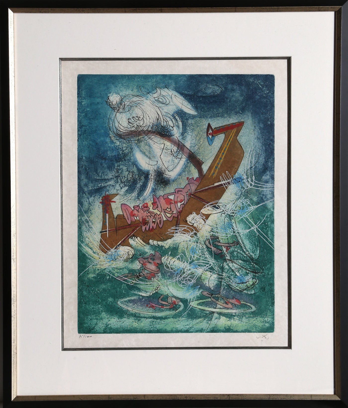 Roberto Matta, Les naufrageants from Hom'mere II - L'Eautre Roberto Matta, Les naufrageants from Hom'mere II - L'Eautre