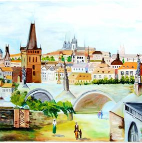 Peinture, Enchanting Prague, Galina Kulaga