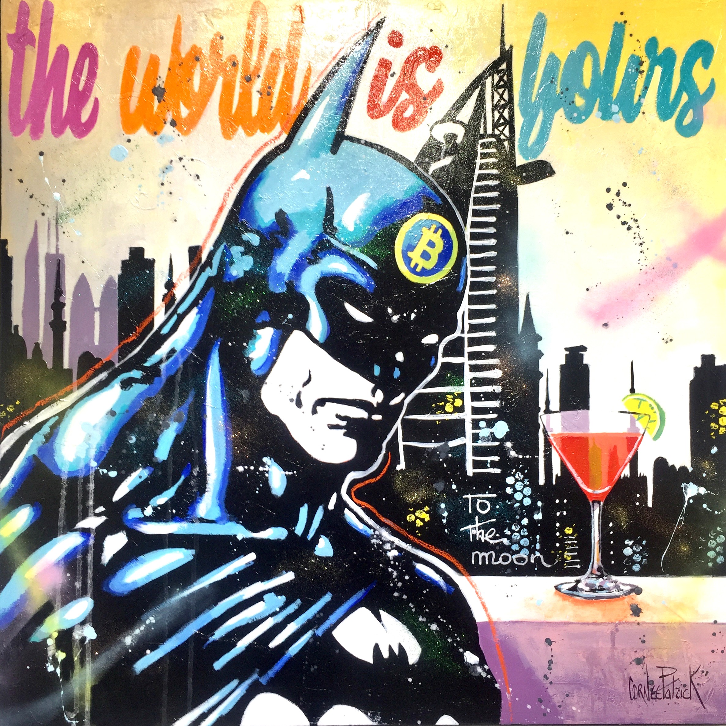 ▷ Batman on holiday in Dubaï by Patrick Cornée, 2022 | Painting | Artsper  (1371402)