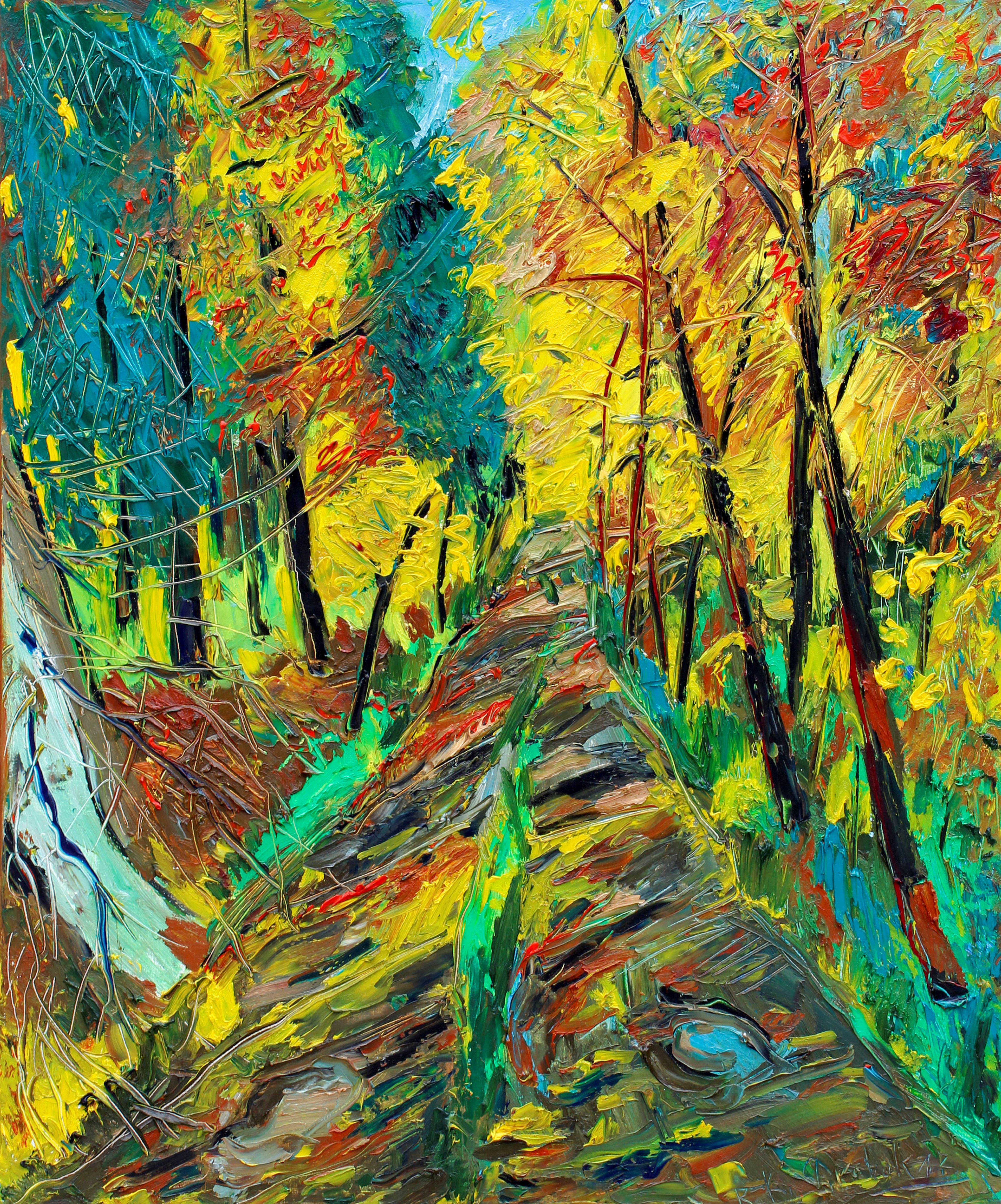 Karl-Karol Chrobok, The path in the autumn forest Karl-Karol Chrobok, The path in the autumn forest