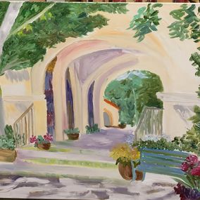 Gemälde, Cozy patio, Galina Kulaga