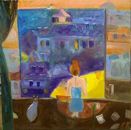 Peinture, Evening… Oil painting…, Galina Kulaga