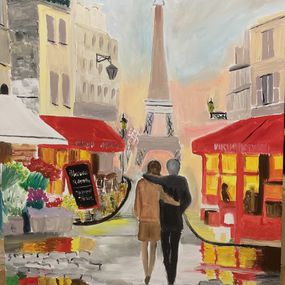Gemälde, Stroll through charming Paris, Galina Kulaga