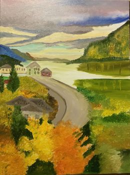 Painting, Autumn Norway, Galina Kulaga