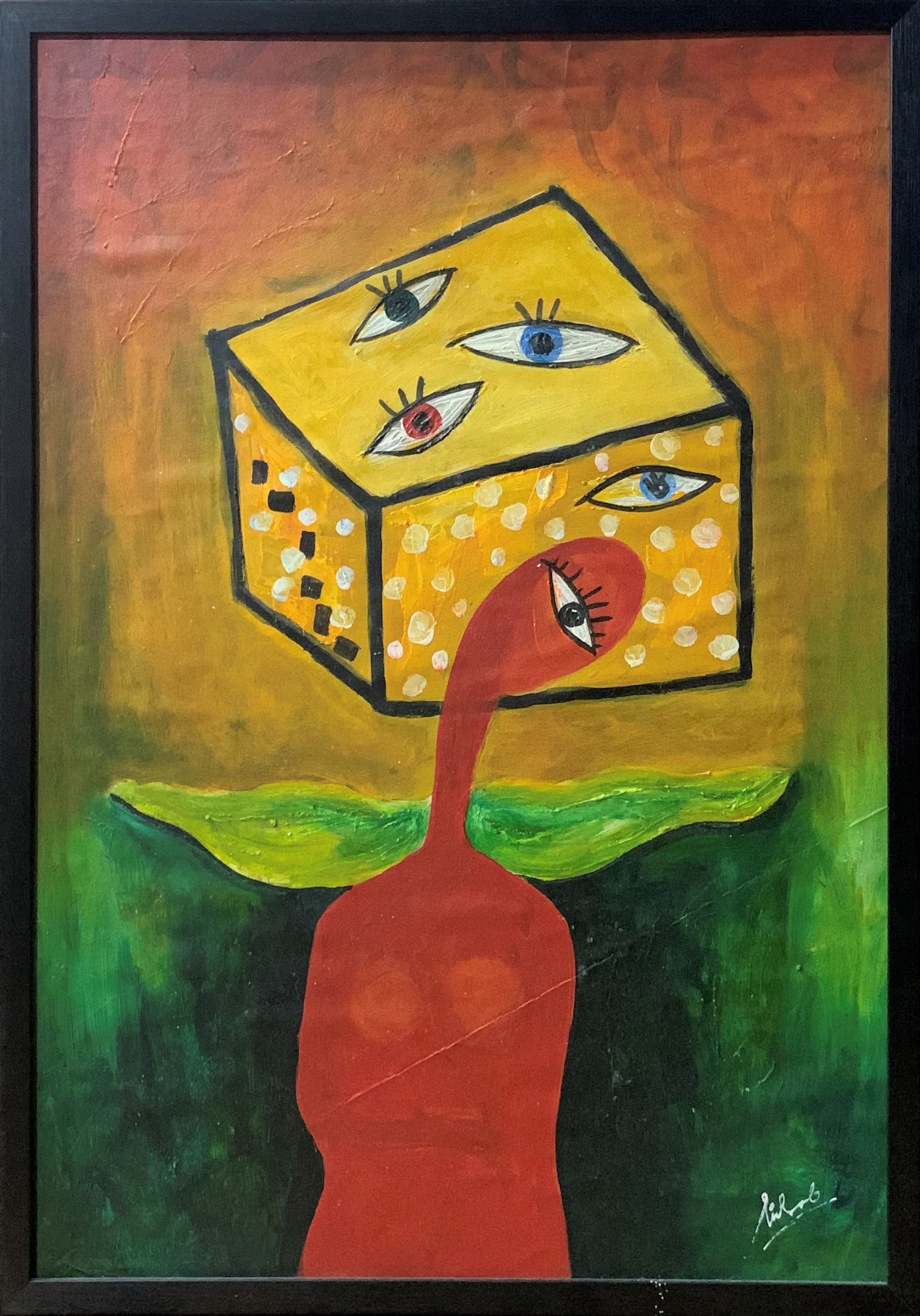 Le Hai Linh, Yellow floating cube following me Le Hai Linh, Yellow floating cube following me