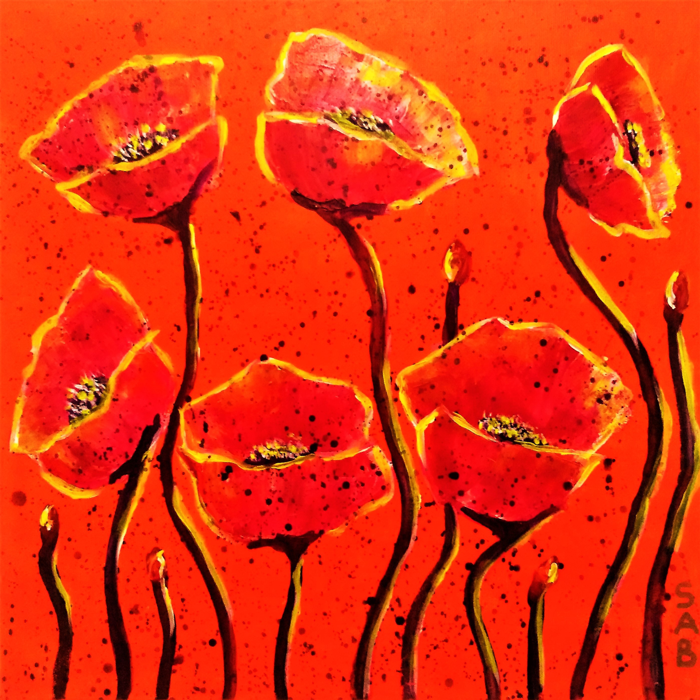 SAB, Coquelicots N°6 orange SAB, Coquelicots N°6 orange