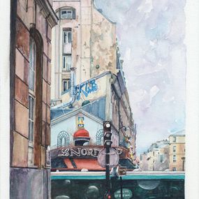 Painting, Le Bus, Lassana Sarr