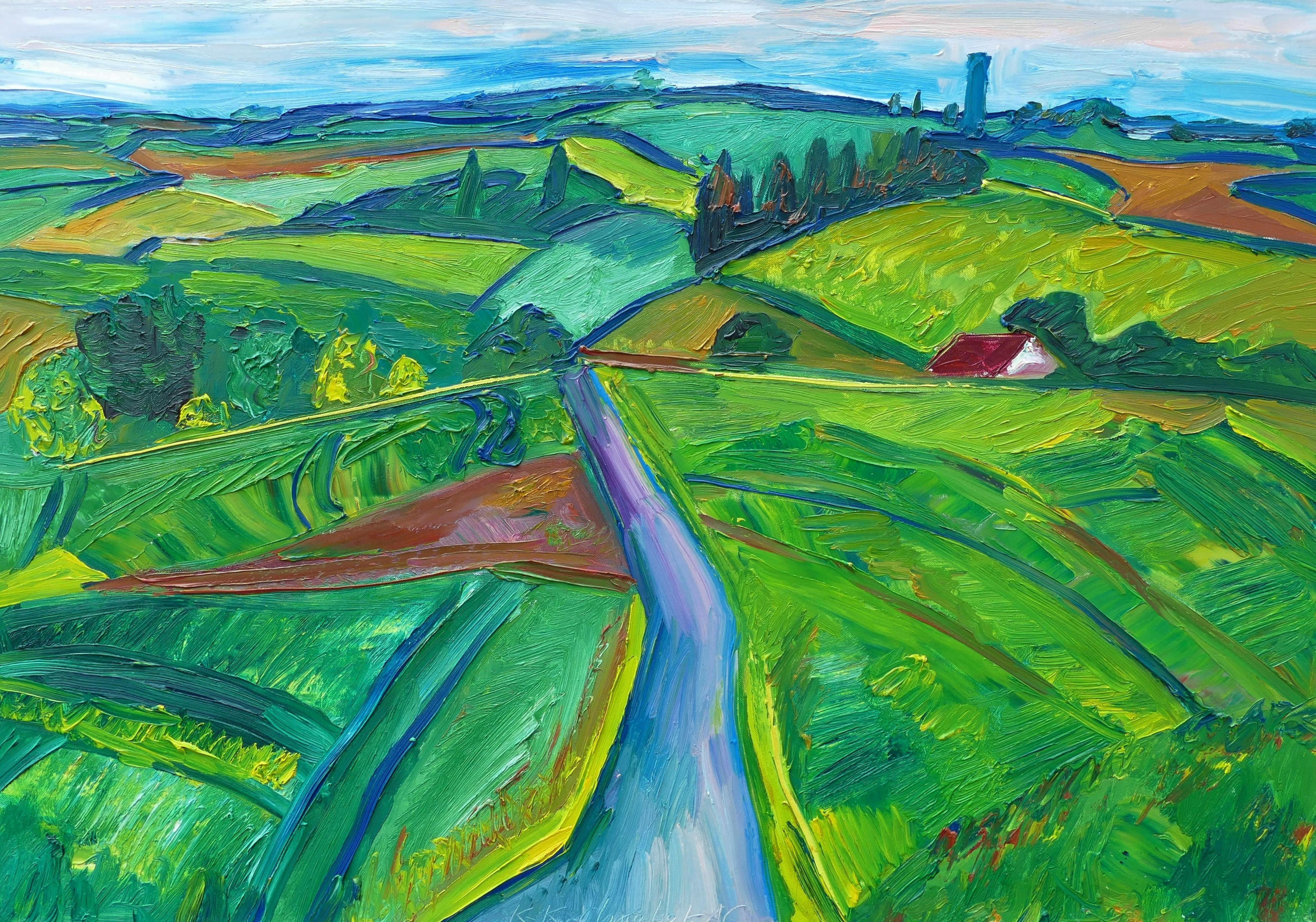 Karl-Karol Chrobok, Landscape with the way - France Karl-Karol Chrobok, Landscape with the way - France