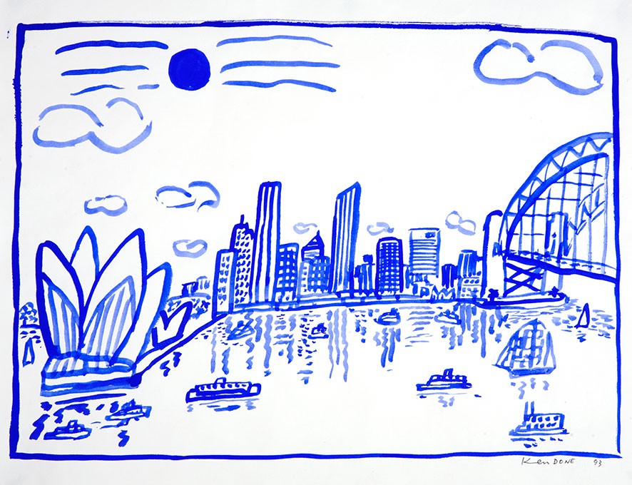 Ken Done, Sydney Harbour, blue Ken Done, Sydney Harbour, blue