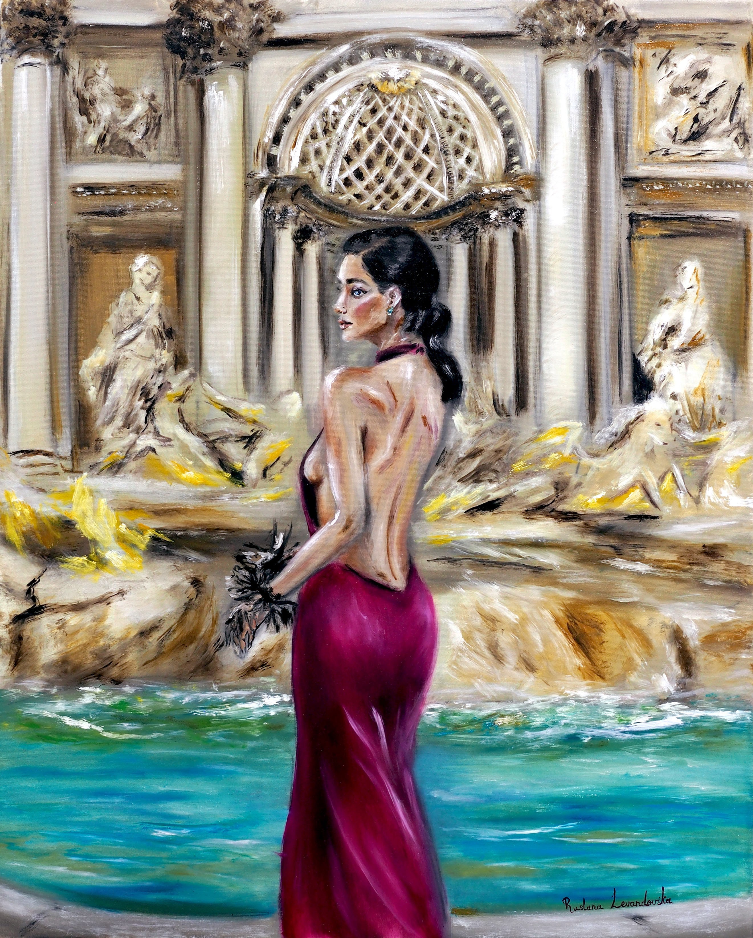Ruslana Levandovska, At the Trevi Fountain Ruslana Levandovska, At the Trevi Fountain