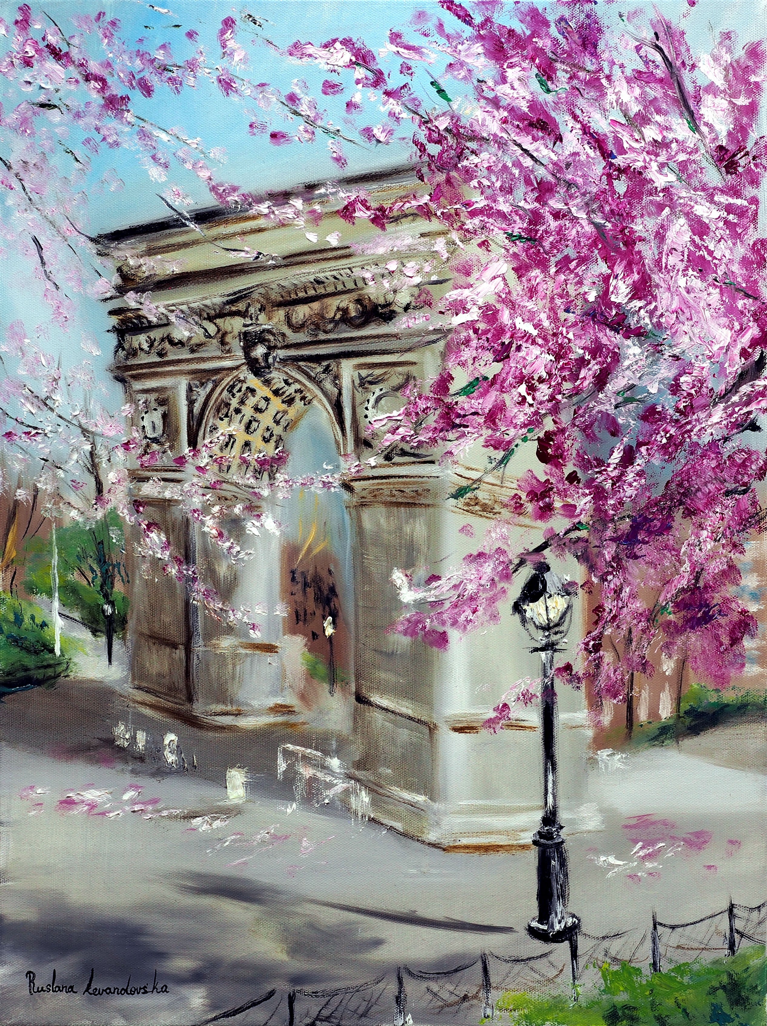 Ruslana Levandovska, Cherry blossoms at Washington Square Park, New York Ruslana Levandovska, Cherry blossoms at Washington Square Park, New York
