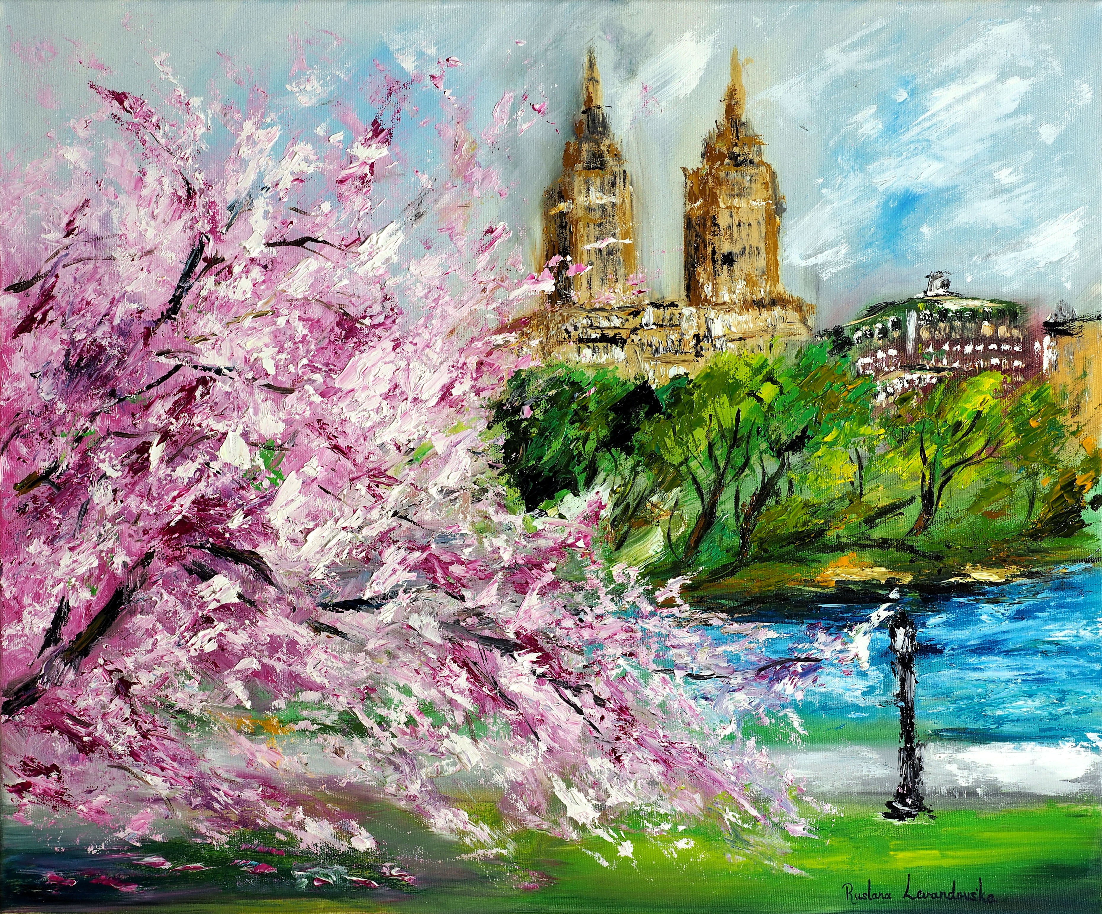 Ruslana Levandovska, Cherry Blossoms at Central Park, New York Ruslana Levandovska, Cherry Blossoms at Central Park, New York