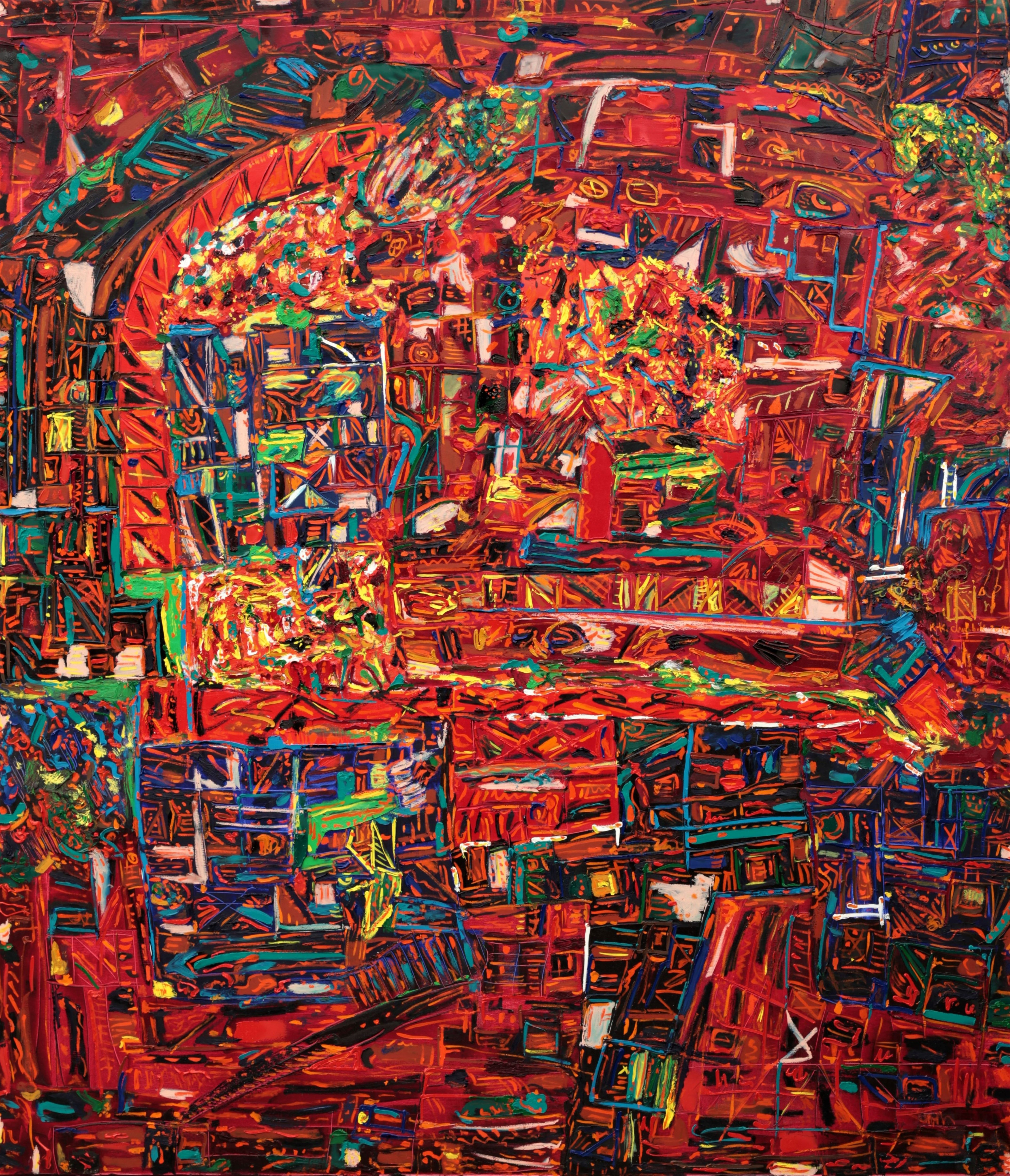 Karl-Karol Chrobok, Large composition with hidden muse Karl-Karol Chrobok, Large composition with hidden muse