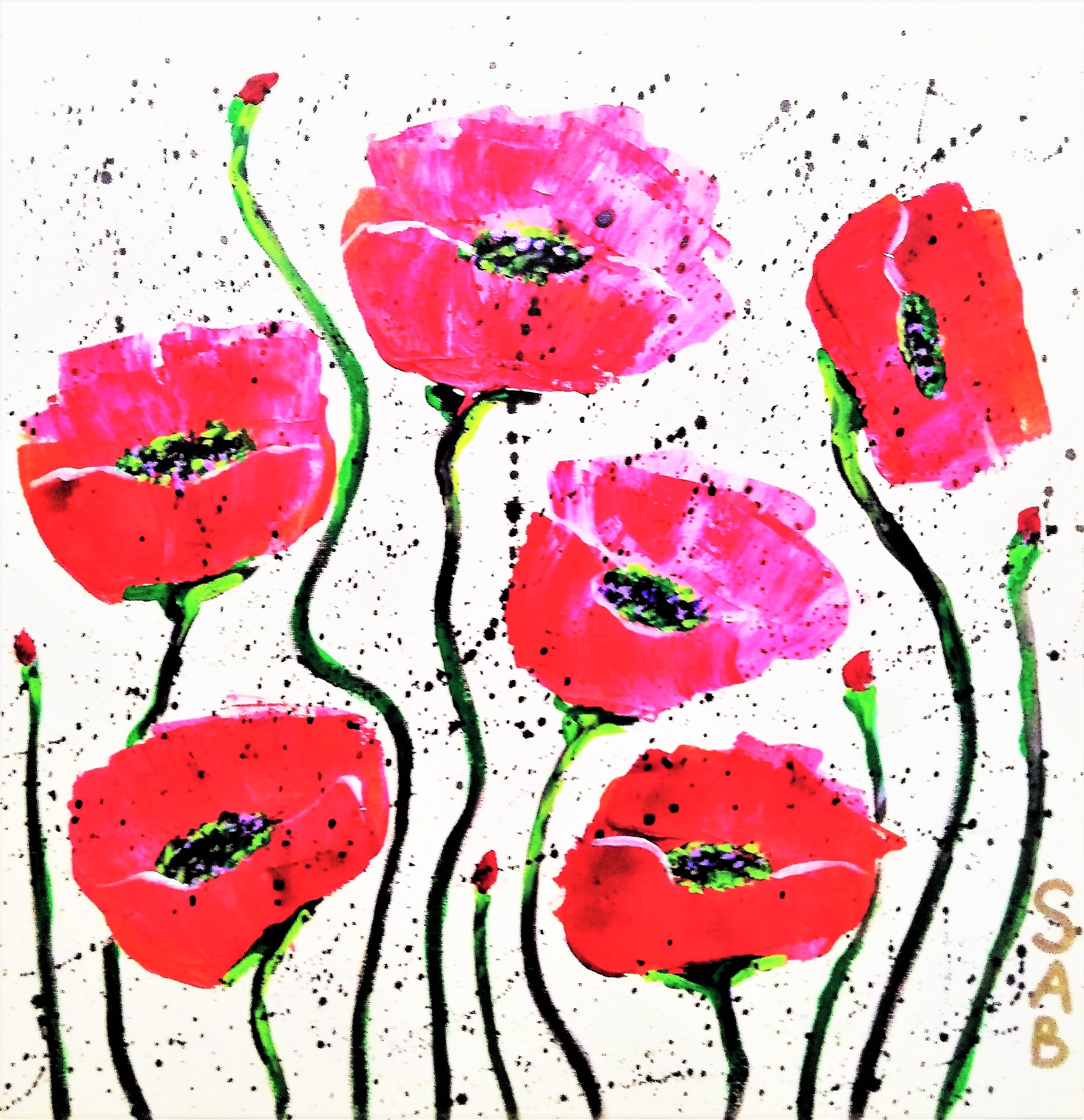 SAB, Coquelicots N°6 rose SAB, Coquelicots N°6 rose