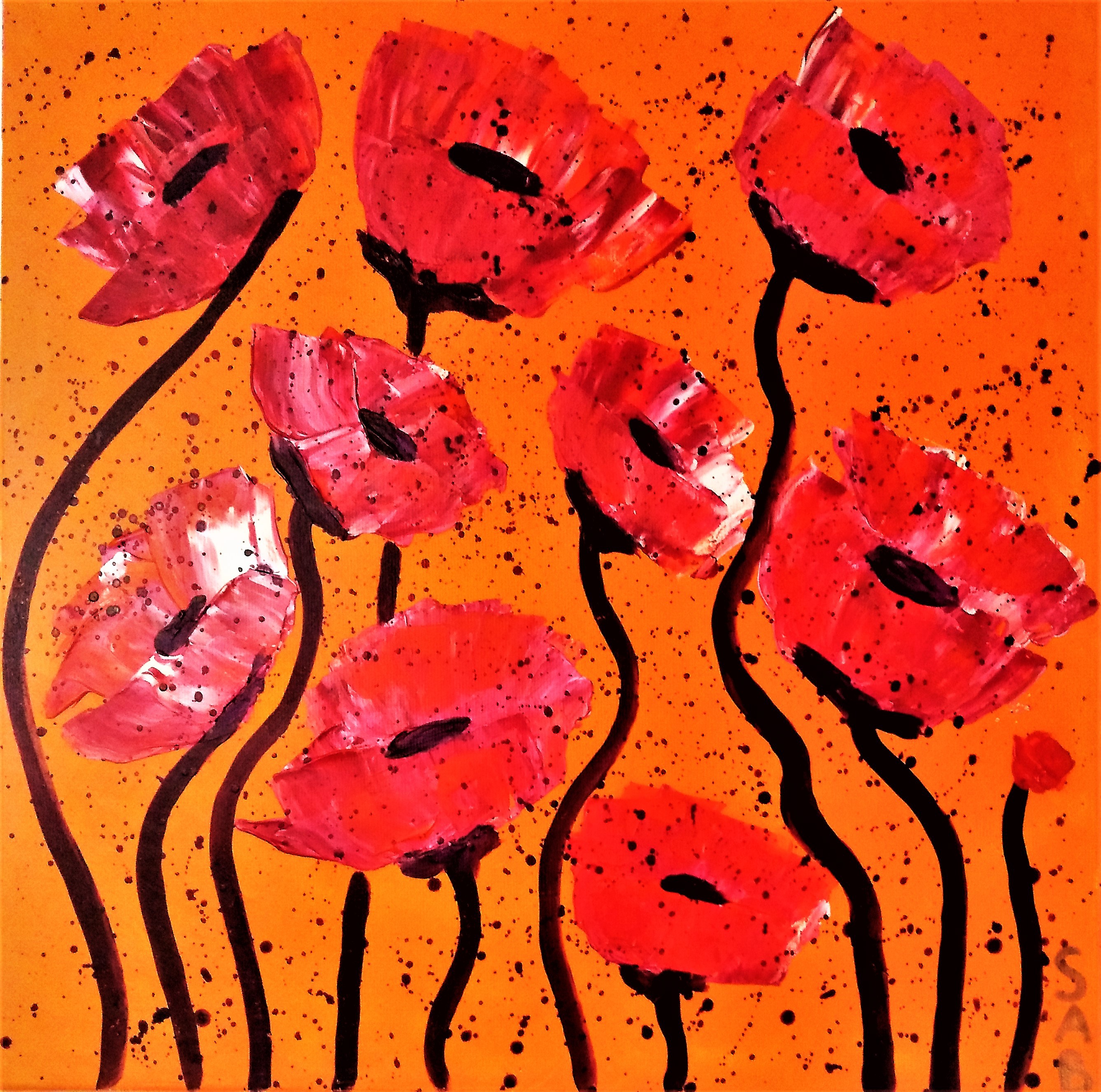 SAB, Coquelicots N°9 orange SAB, Coquelicots N°9 orange