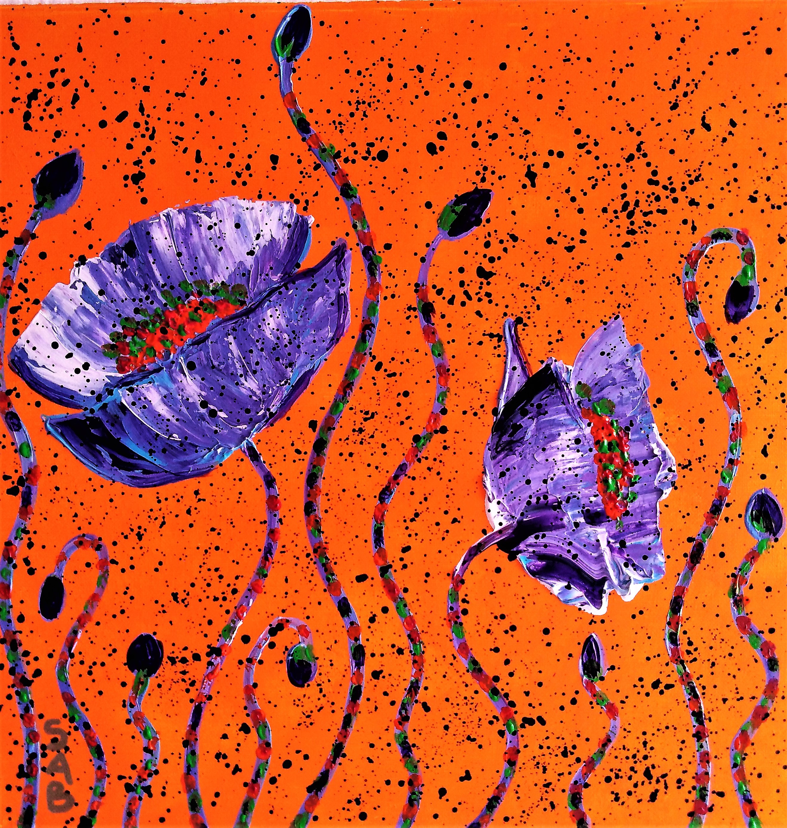 SAB, Coquelicots N°2 violet SAB, Coquelicots N°2 violet