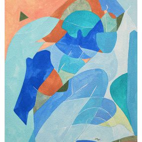 Peinture, Les corps entremêlés - Abstrait nu N°7, Aurélie Trabaud