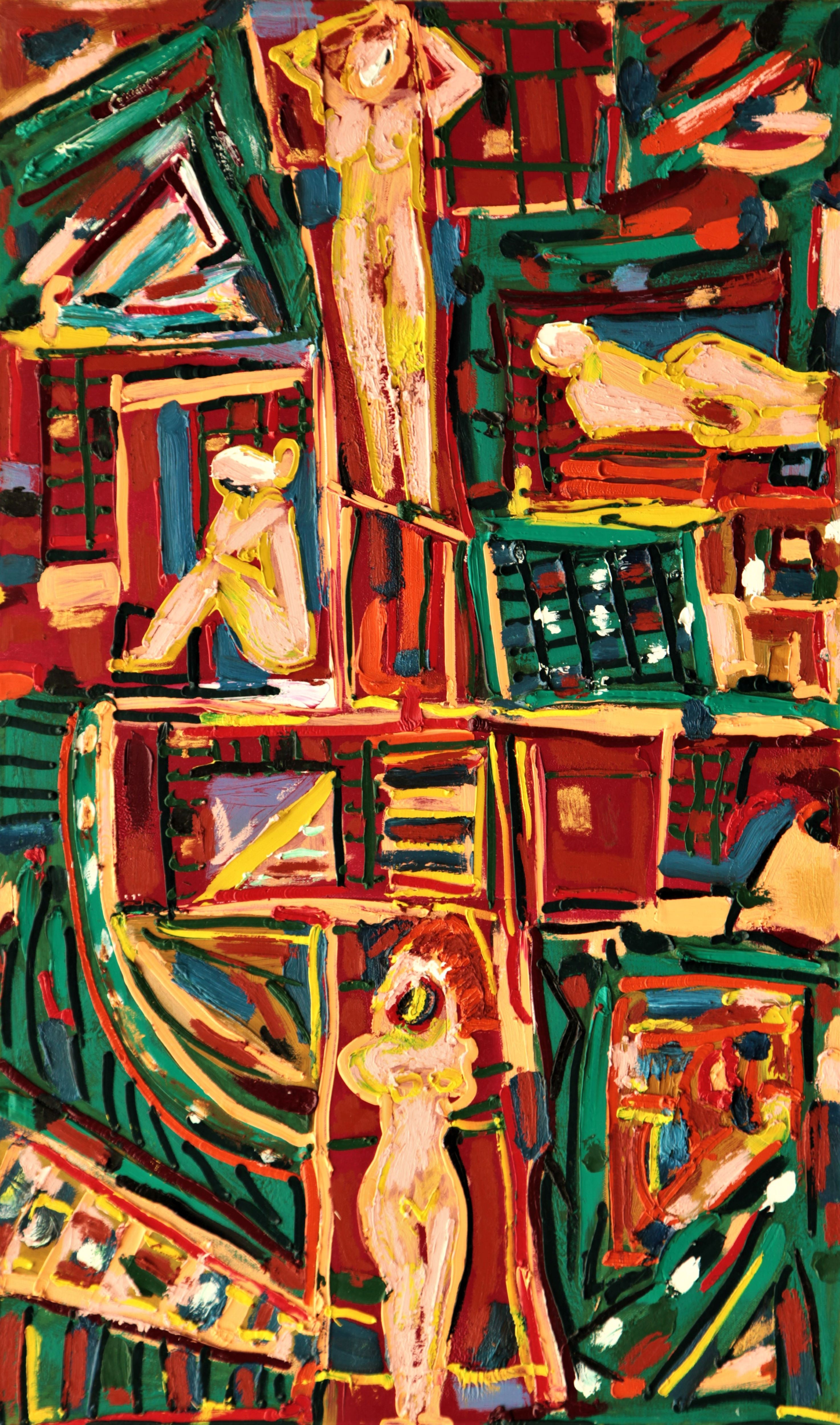 Karl-Karol Chrobok, Composition with woman in then rooms no.2 Karl-Karol Chrobok, Composition with woman in then rooms no.2