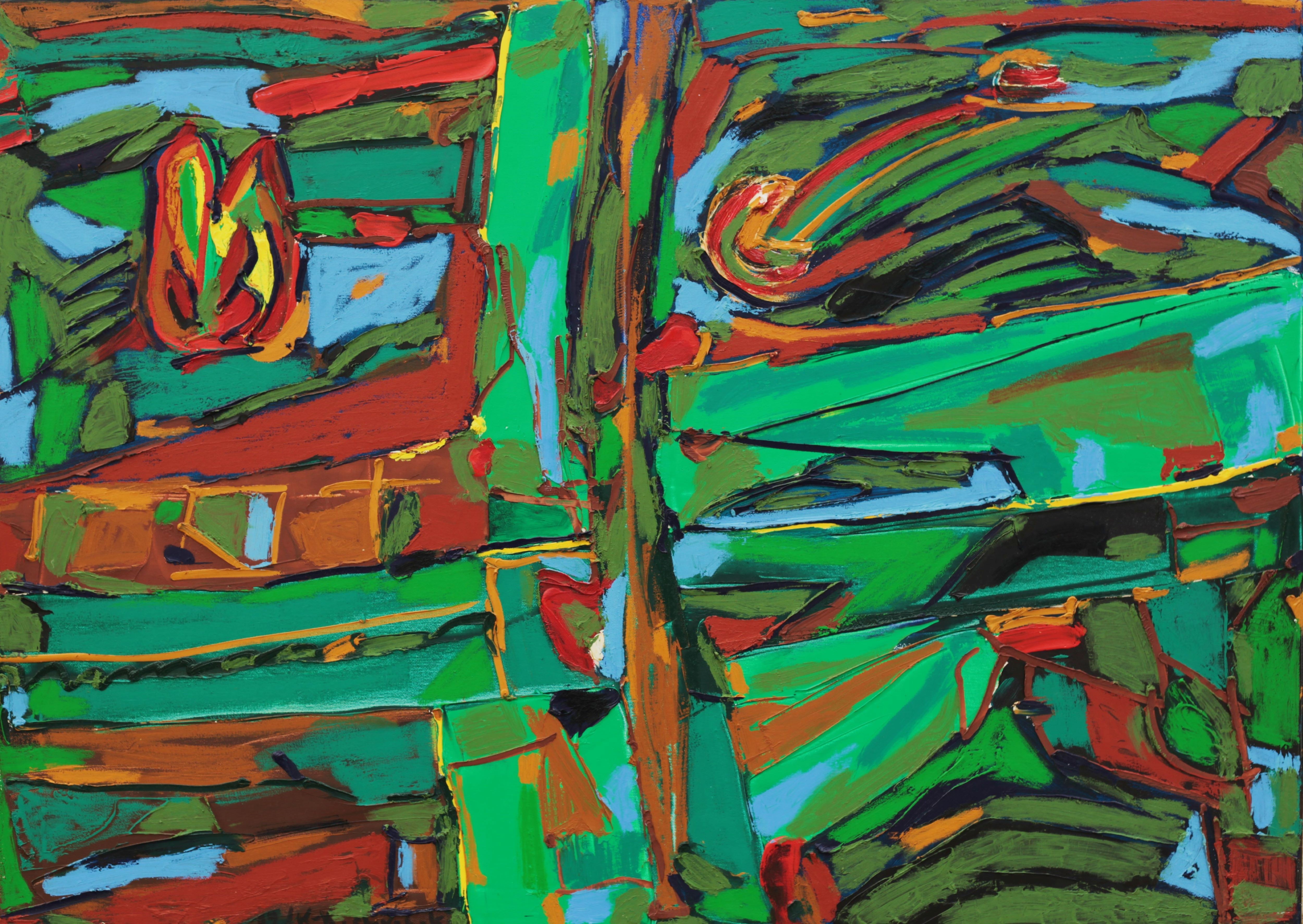 Karl-Karol Chrobok, Landscape with burning bush and comet Karl-Karol Chrobok, Landscape with burning bush and comet