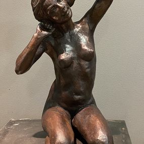 Sculpture, Corps de femme, bras en l'air, Sébastien Langloÿs